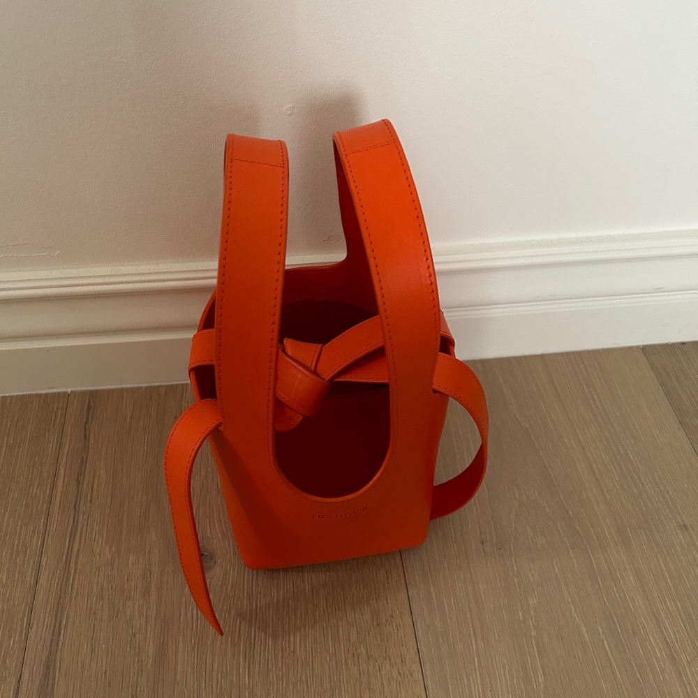 Ioannes mini leather lunch box bag , Hermes orange color